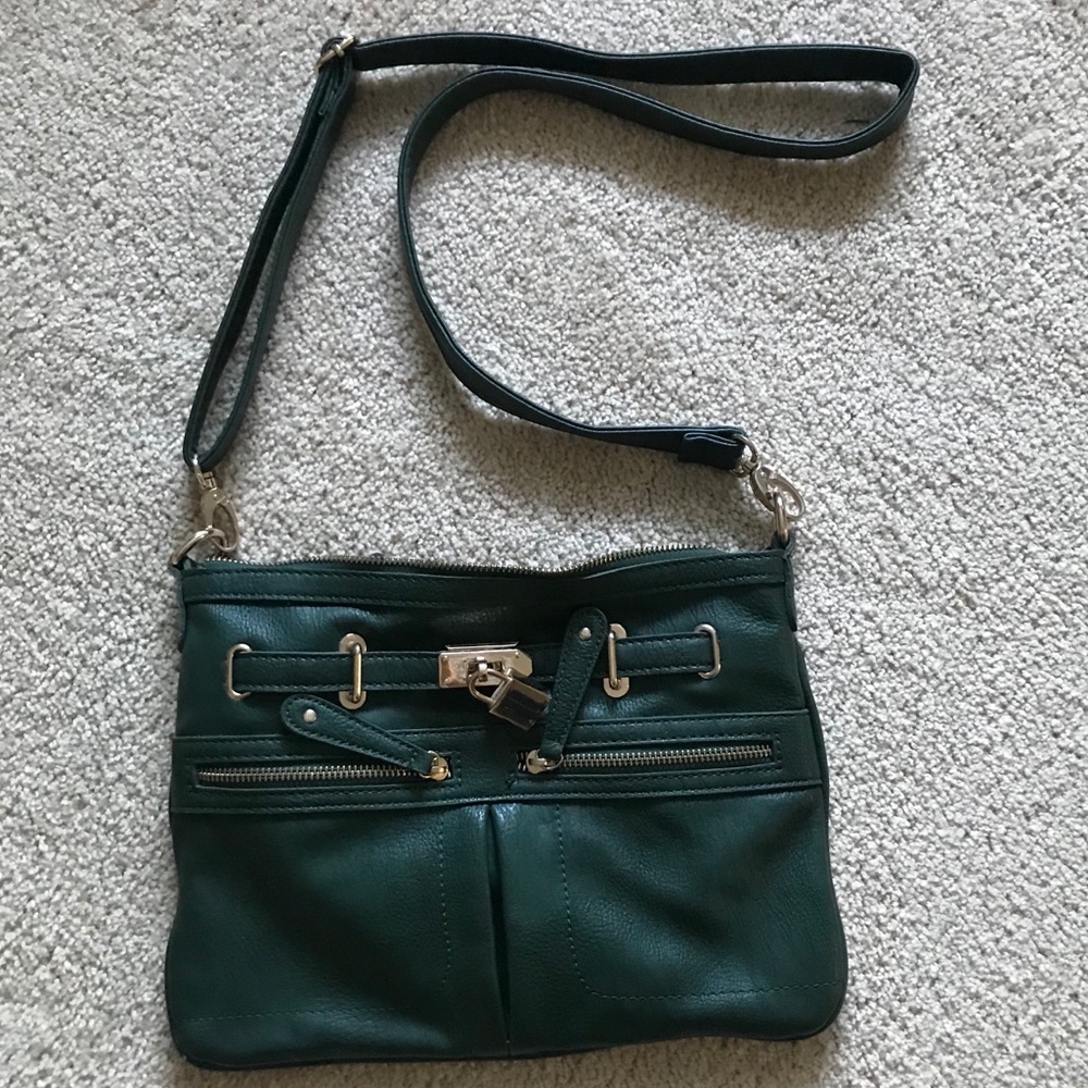Dark green satchel